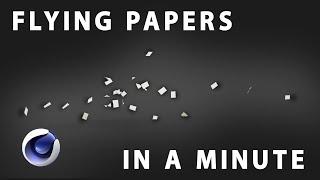 Simulate flying papers in a minute - Cinema 4D