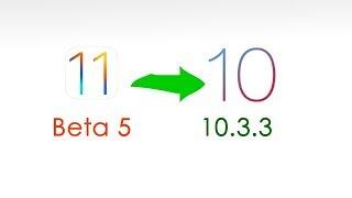 1 Click Downgrade iOS 11 Beta 5 to iOS 10.3.3. No stuck!