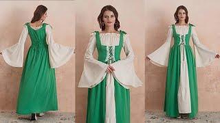 Womens's Medieval Renaissance Costume Cosplay Over Dress