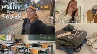 Waking up at 6:00am school life, morning routine before school