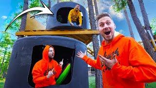 TREE HOUSE STORAGE TANK SURVIVAL BUNKERS!