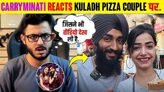 Carryminati Reacts on Kulhad Pizza Couples  Video IKulhad Pizza Couple viral Video News Update