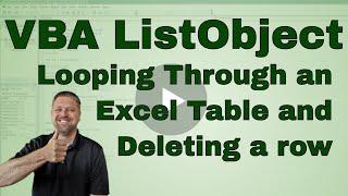 VBA - Looping through a Table (ListObject) and deleting a row