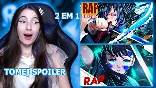 REACT Rap do Giyu Tomioka | Rap do Muichiro Tokito (Demon Slayer Kimetsu no Yaiba) LEXCLASH e STING