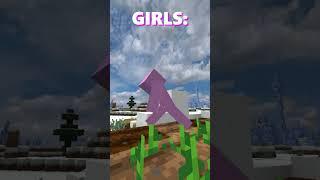 GIRLS vs BOYS in MINECRAFT #shorts #minecraft