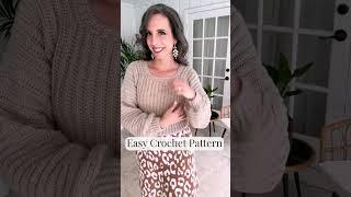 Free Crochet Sweater Pattern That's Only 2 Seams! Cuff-to-cuff crochet construction.