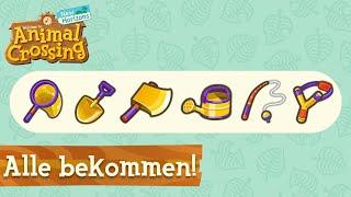 SO BEKOMMT ihr die GOLDWERKZEUGE  in Animal Crossing New Horizons 