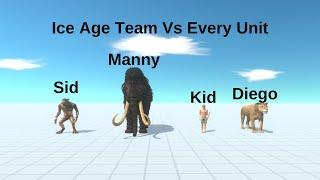 Ice Age Team Vs Every Unit ARBS | Animal Revolt Battle Simulator