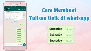 Cara Membuat Tulisan Unik di Whatsapp || riyama sari