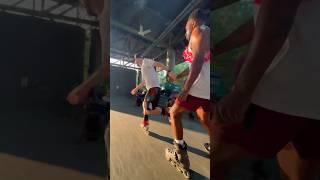 How does he skate like this?!  #rollerskating #rollerblading #roller #skating #shorts