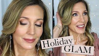 Rose Gold Holiday Glam Makeup Tutorial   All Drugstore