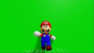 Mario 64 roblox green screen running