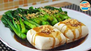 2-in-1 Steamed Choy Sum and Soft Tofu with Soy Sauce Recipe