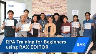 RPA Training for Beginners using RAX EDITOR