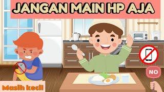 JANGAN MAIN HP AJA | Lagu Anak | Lirik dan Animasi