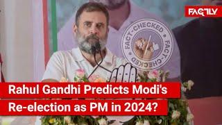 FACT CHECK: Viral Video Shows Rahul Gandhi Predicting Modi as PM & No Seats for INDIA in UP in 2024?