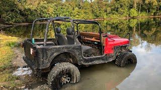 Jeep Wrangler sunk in the mud!!!