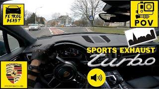 2015 Porsche Macan Turbo 3.6 V6 (400HP) | SPORT EXHAUST SOUND test drive City POV