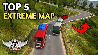 TOP 5 Map Ekstrim Di Bus Simulator Indonesia New Update 4.0 By Maleo | Permainan Bus