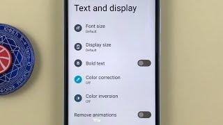 How to enable/disable bold fonts on Xiaomi Redmi A1 Android 12