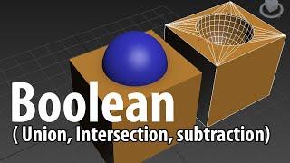 How to Merge objects - Boolean operations in 3ds max