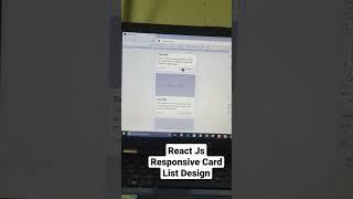 React Js Responsive Card ListView Design #shorts