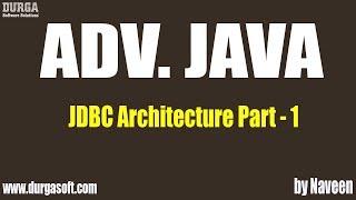 ADV Java JDBC Architecture Part 1