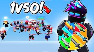 1v50 but My Sword Changes Every 3 Minute...(Roblox BedWars)