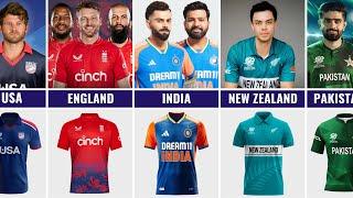 T20 World Cup 2024 Team Jerseys | All 20 Teams Jersey/Kit List