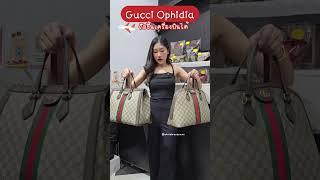 ╭ #รีวิว Gucci Ophidia มีสาย จุได้เยอะ ถือขึ้นเครื่องบินได้ ใบซ้ายหรือขวา? - White Brandname Review