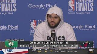 Derrick White Postgame Interview | Boston Celtics beat Miami Heat 104-103