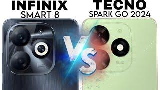 Infinix Smart 8 Vs Tecno Spark Go 2024 Full Comparison Review | Which one is Better?