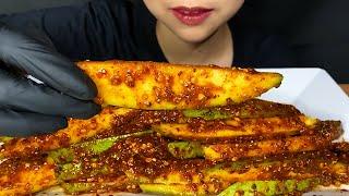 ASMR Spicy Natural Mango Salad Mukbang Mango ( EXTREME CRUNCH )