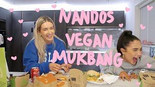 VEGAN NANDOS MUKBANG | yum | Sophia and Cinzia