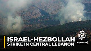 Israeli fighter jets strike central Lebanon, targeting Hezbollah site