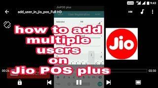 add user in jio pos plus