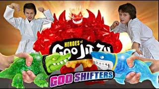 ЧЕЛЕНДЖ за новые  игрушки ГУДЖИТСУ  Гу Шифтерс герои Heroes of Goo Jit Zu