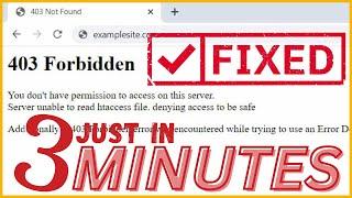 How to Fix 403 Forbidden Error ?? #2Ways to get rid of 403 Forbidden