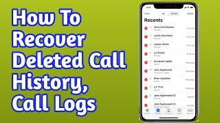 How To Recover Deleted Call History Android - Call history recovery