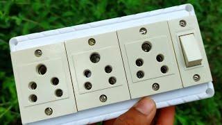 Wiring of 3Sockets with 1Switch  Board | Electric switch board wiring process | Electrical work