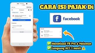 Cara menambahkan informasi pajak di Facebook || Monetisasi FB Profesional dan Halaman Facebook