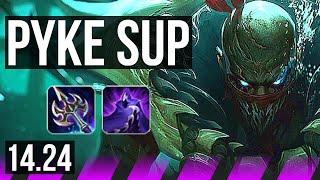 PYKE & Xayah vs BRAND & Ezreal (SUP) | KR Master | 14.24