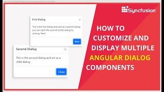 How to Customize and Display Multiple Angular Dialog Components