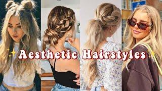 Aesthetic hairstyles for short/long hair || Hair tutorials