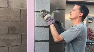 RV GATE WIDENING VIDEO#2 INSTALLING THE STEEL POST & CINDER BLOCK WALL TO BLOCK IT BECAUSE OF HOA