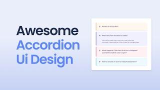 Responsive Accordion Ui Design Using HTML CSS & JavaScript