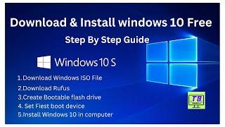 How to download  Windows 10 from Microsoft & Install on a Computer Free & Easy in Just 5 Steps