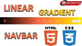 linear Gradient Navbar/ Using HTML & CSS