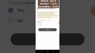 Xenea Quiz Answers 12th December 2024 #xenea #web3 #overprotocol #xeneaairdrop #fyp #crypto #airdrop