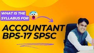 What is the Syllabus for Accountant BPS17 by SPSC?